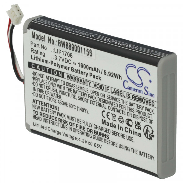 Accu voor PlayStation 5 DualSense Controller - LIP1708 - 3,7V - 1600 mAh - Zwart