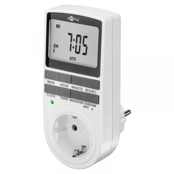 Digitale Tijdschakelaar - 10 programma's - IP20 - 250V - 16A - Wit