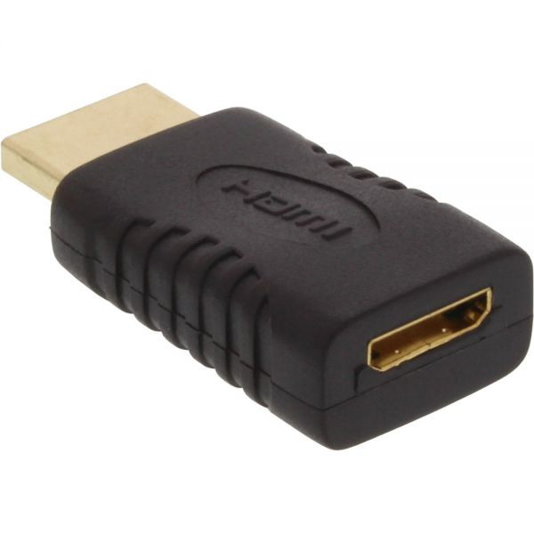 mini HDMI female - HDMI male Adapter Verguld