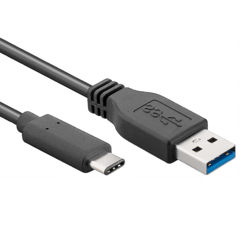 Politieagent Behandeling samen USB-A naar USB-C Kabel - USB 3.2 Gen 1 - 0,15 meter - Zwart