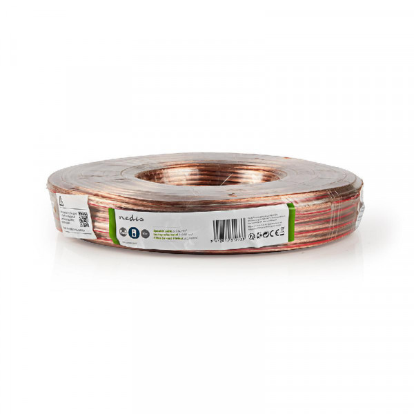 Luidsprekerkabel CCA 2 x 2,5mm2 - Transparant - 50 meter