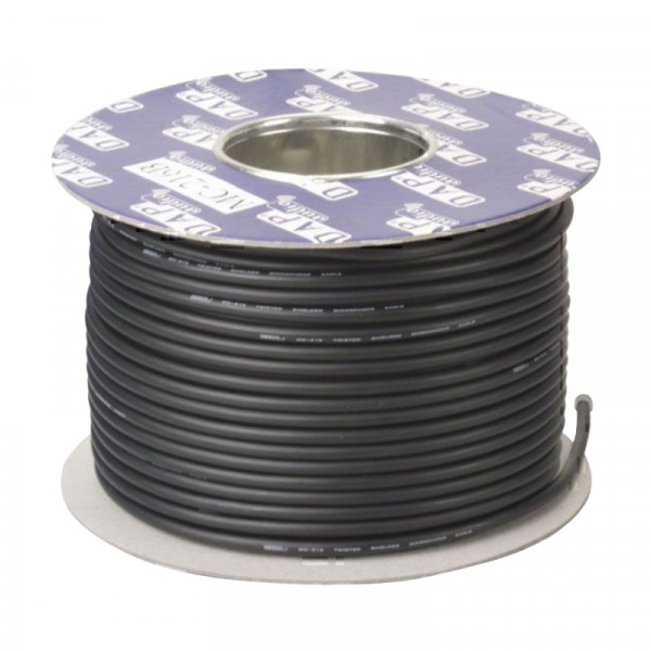 DAP Microfoonkabel - 2 x 0,12mm2 - Zwart - 100 meter