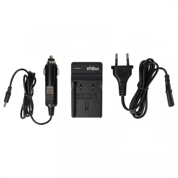 Accu oplader voor JVC BN-VF808, BN-VF815, BN-VF823 en BN-VF908 - Met 12V plug - Zwart