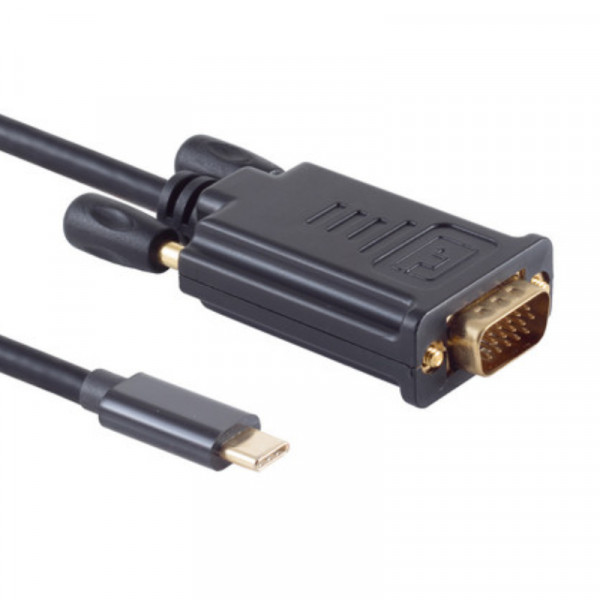 USB-C naar VGA Kabel - Full HD 60Hz - 3 meter - Zwart