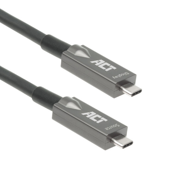 ACT Actieve USB-C Kabel - USB 3.2 Gen 2 - AOC - PD 60W - 10 meter - Zwart