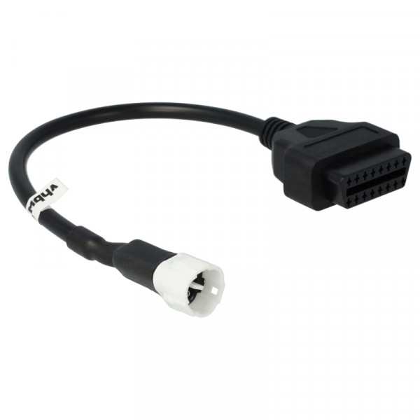 OBD2 Adapterkabel voor Yamaha motoren - 3 naar 16-pins - 0,4 meter - Zwart