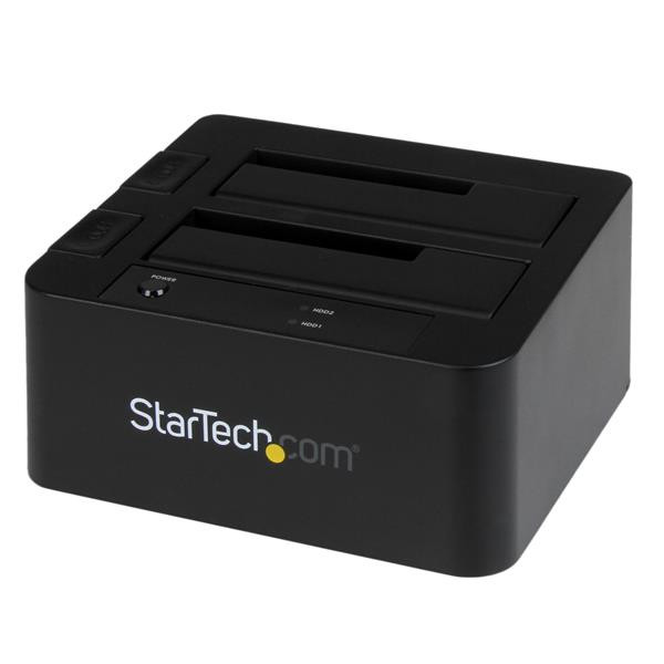 StarTech 2,5 en 3,5 inch 2-voudige SSD en Harde-schijf Docking - USB 3.0 - Sata III 6 Gbit/s - Zwart