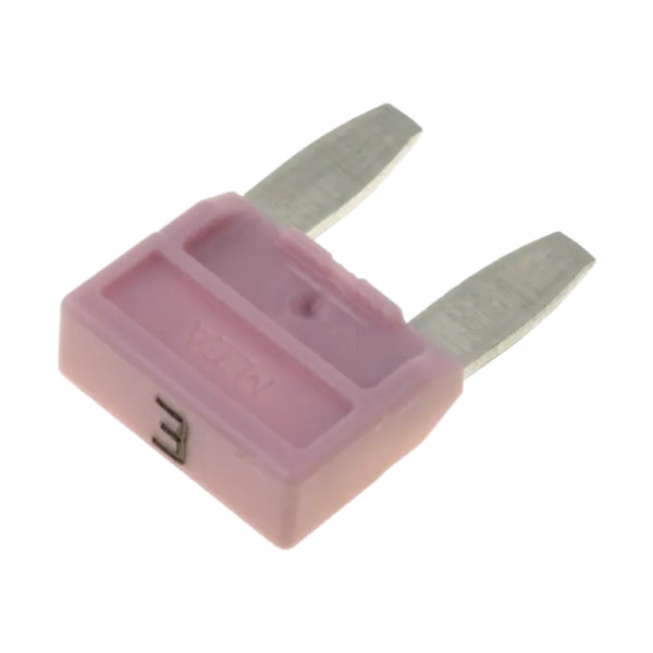 Mini Autozekering - 3 Ampere - Paars - 10 stuks