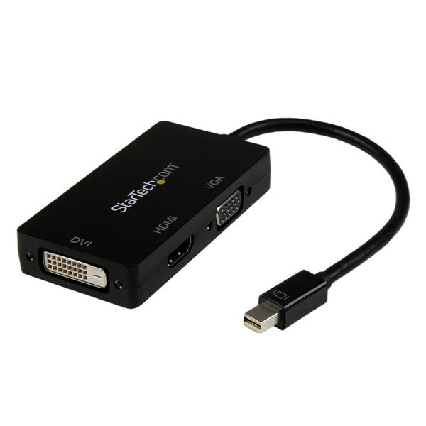 Startech Mini Displayport naar VGA DVI of HDMI adapterkabel zwart