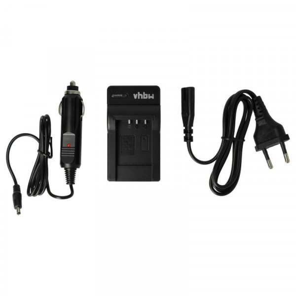 Accu oplader voor Nikon EN-EL19 en Sony NP-BJ1 - Met 12V plug - Zwart