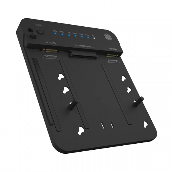 ICY BOX Docking & CloneStation for M.2 NVMe SSD and 2.5"/3.5" SATA SSD/HDD dockingstation
