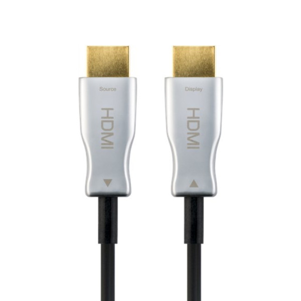 Actieve HDMI 2.0 Kabel - 4K 60Hz - Verguld - 80 meter - Zwart/Zilver