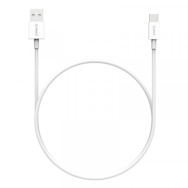 Orico USB-A naar USB-C Kabel - 2A Opladen - USB 2.0 - 1 meter - Wit