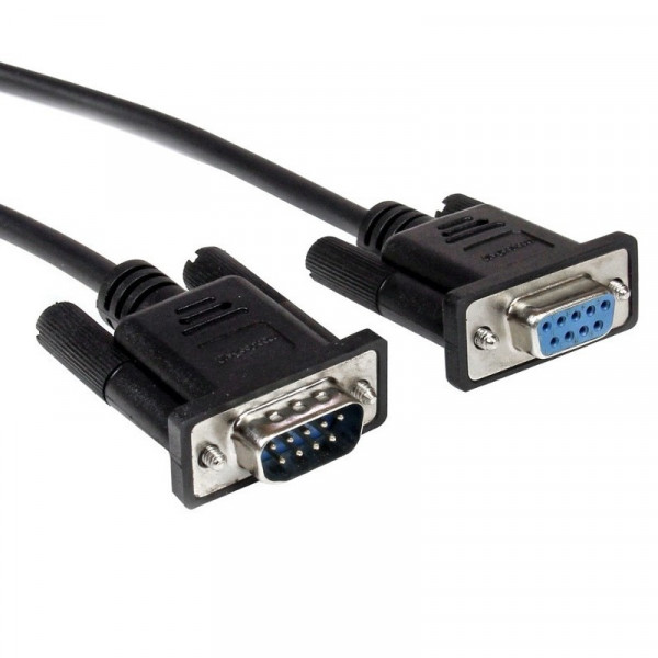 StarTech Zwarte straight-through DB9 RS232 seriële kabel - M/F 3 m