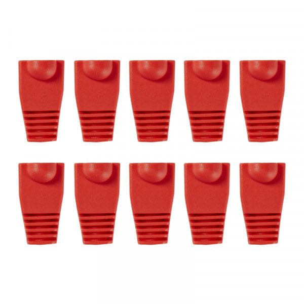 RJ45 Tule - 10 stuks - 6mm kabeldiameter - Rood