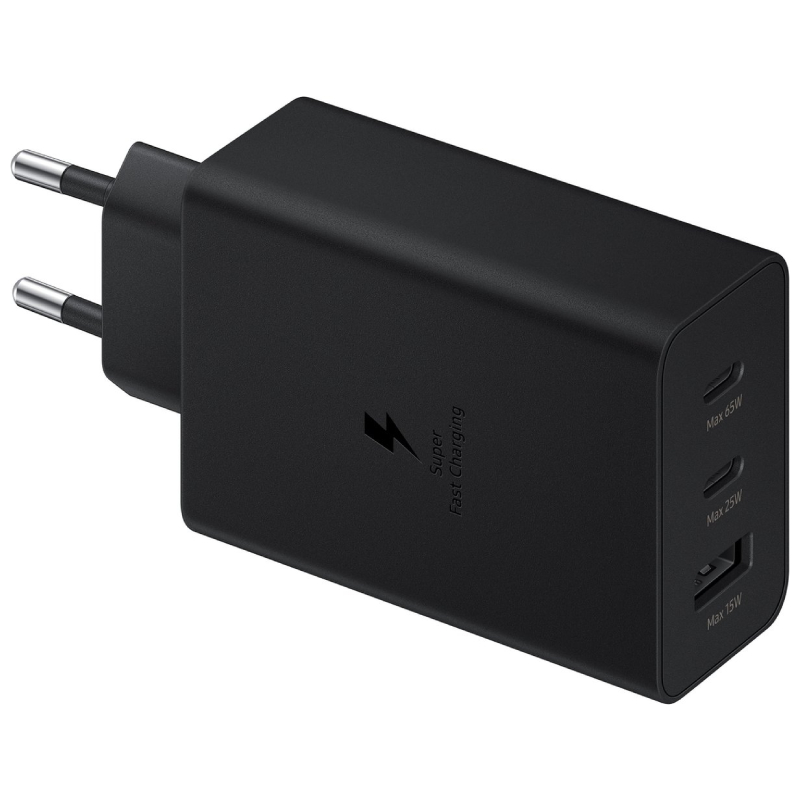 Samsung 65W Trio Power Adapter - Super Fast Charging - Zwart