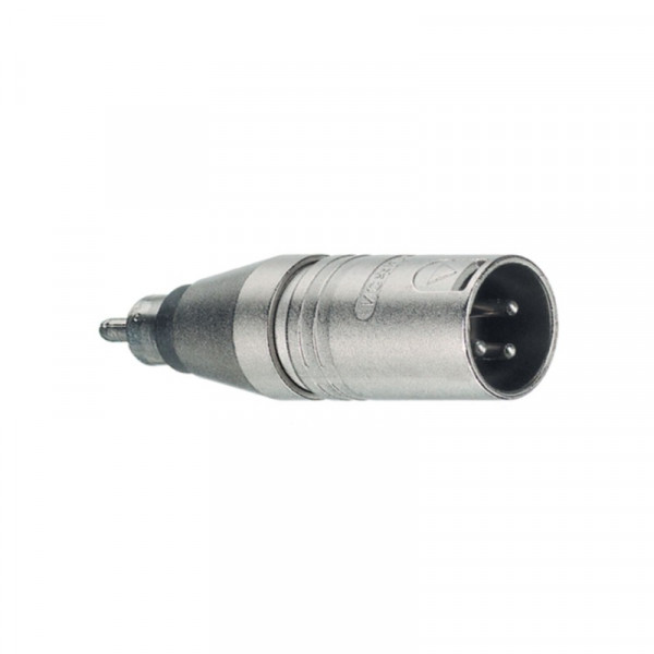 Neutrik XLR 3-pin (m) - Mono Tulp (m) Adapter - Metaal