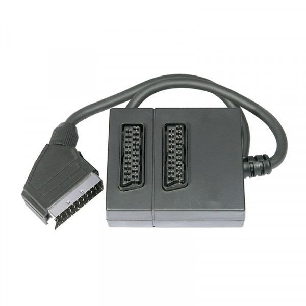 Scart splitter 2-voudig Zwart