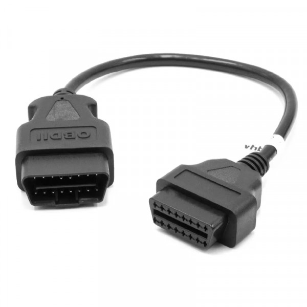 OBD2 Verlengkabel - Geschikt voor OBD II - 16-pins - 0,3 meter - Zwart