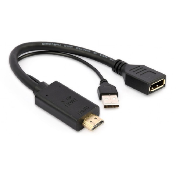 HDMI naar DisplayPort adapter 4K 30Hz Zwart 0,15 meter