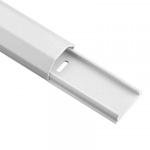 Aluminium Kabelgoot - 33 mm x 18 mm - 1,1 meter - Wit