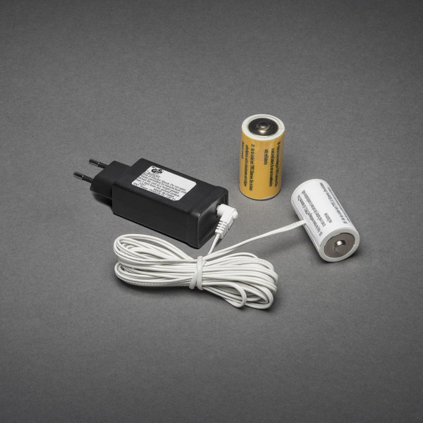 230V - 2x C Adapter voor batterijartikelen