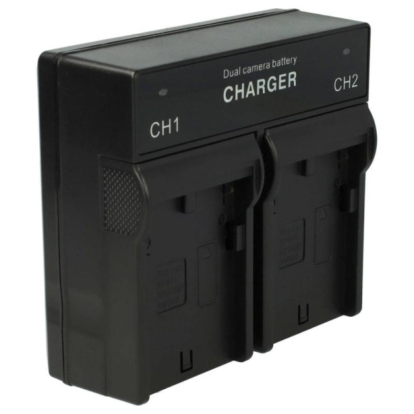 Tweevoudige Accu oplader voor Riegl C300 en diverse Canon BP Accu's - Zwart