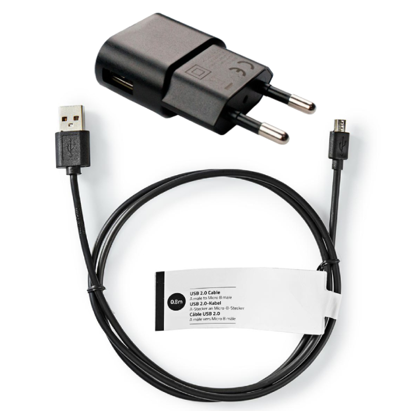 Voedingsadapter - 5V - 1A - 5W - Micro USB-B Plug - Voor diverse Smartphones