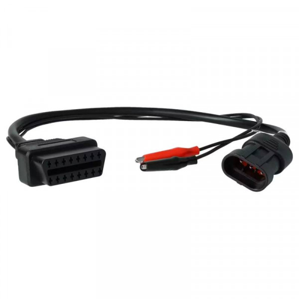 OBD2 Adapterkabel voor Alfa, Fiat en Lancia - OBD1 3 naar 16-pins OBD2 - 0,2 meter - Zwart