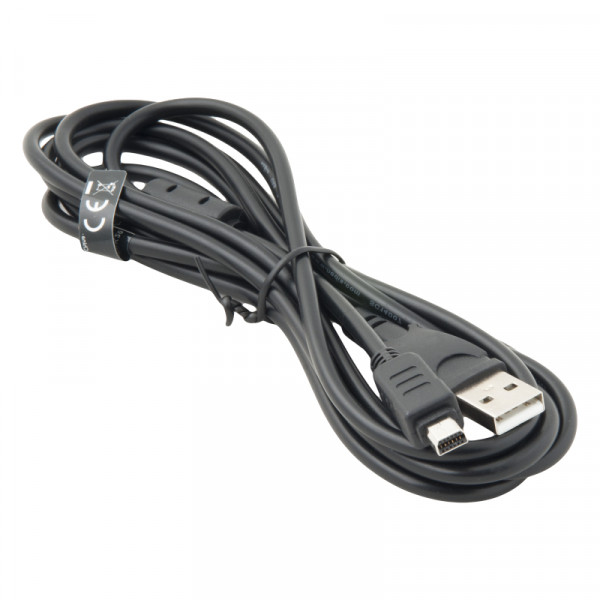 Datakabel voor Olympus B-USB6 - USB-A naar 12-pins - 2 meter - Zwart