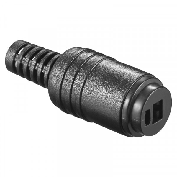 2-pin DIN Luidspreker Connector (v) - Schroefbare Behuizing - Zwart