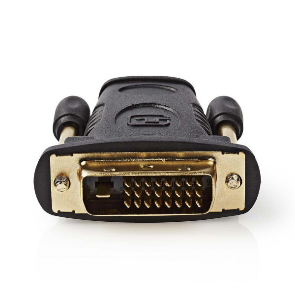 HDMI (v) - DVI-D (m) Adapter - 24+1 - Dual Link - Verguld - Zwart