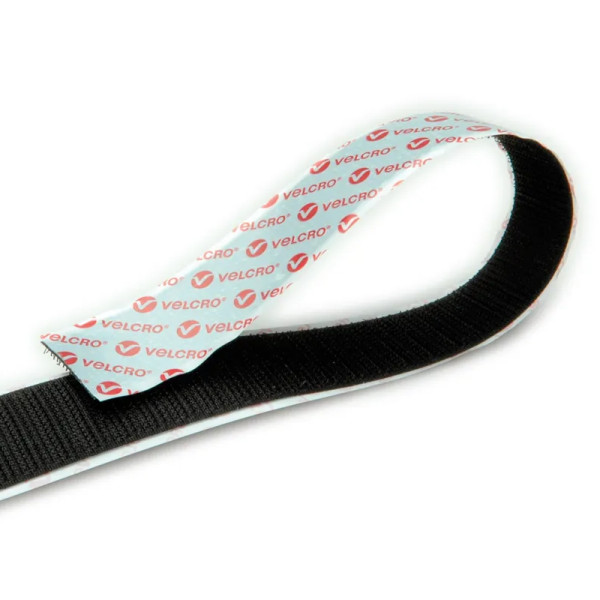 VELCRO® Klittenband - Harde kant - Zelfklevend - 25 mm breed - 25 meter - Zwart