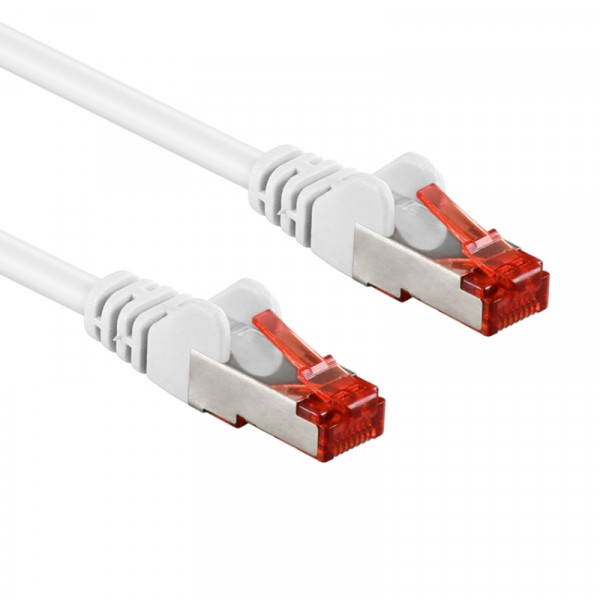 S/FTP CAT6 Gigabit Netwerkkabel - CU - 0,25 meter - Wit