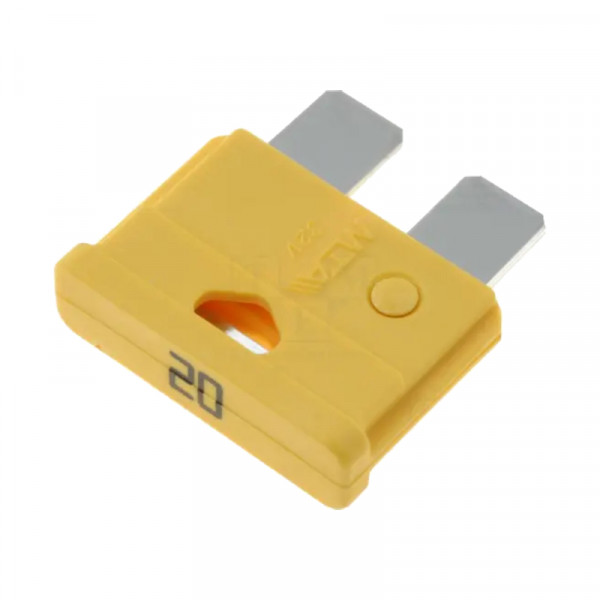 Autozekering - 20 Ampere - Geel - 10 stuks