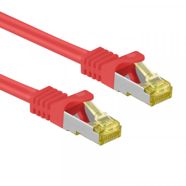 S/FTP CAT7 10 Gigabit Netwerkkabel - CU - 0,25 meter - Rood