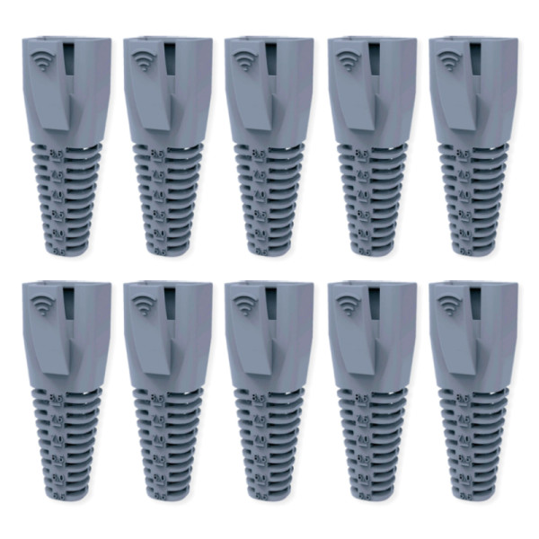 RJ45 Tule - 10 stuks - Variabele kabeldiameter tot 8,5mm - Grijs