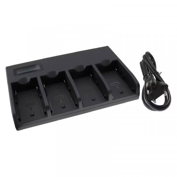 Viervoudige Accu oplader voor Sony NP-F960 Accu's - Zwart