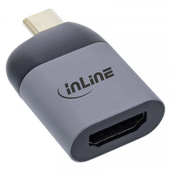 InLine USB-C naar HDMI 2.0 Adapter - 4K 60Hz - USB 3.1 Gen 1 - Compact - Antraciet