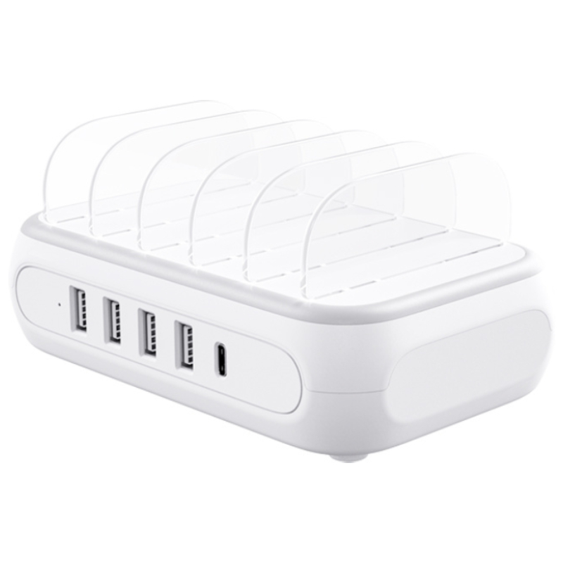 ORICO Multi charger oplaadstation - 5 laadpoorten - USB-A / USB-C PD - 50W – Wit