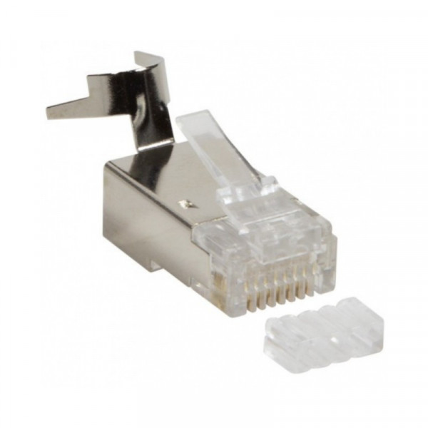 RJ45 Stekker - CAT6a, CAT7 en CAT8.1 - Per stuk - 8P8C - STP - Trekontlasting - Transparant