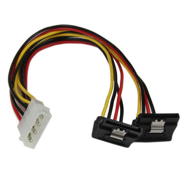 StarTech 4-pin Molex naar 2x Haakse SATA Y-Splitterkabel - 0,3 meter