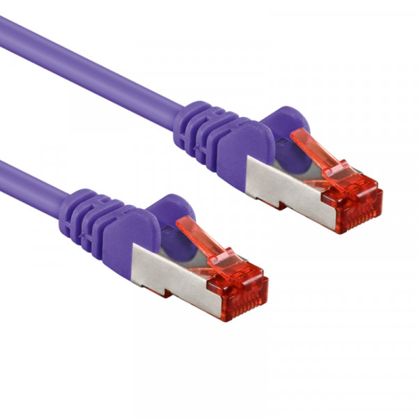 S/FTP CAT6 Gigabit Netwerkkabel - CU - 0,15 meter - Paars