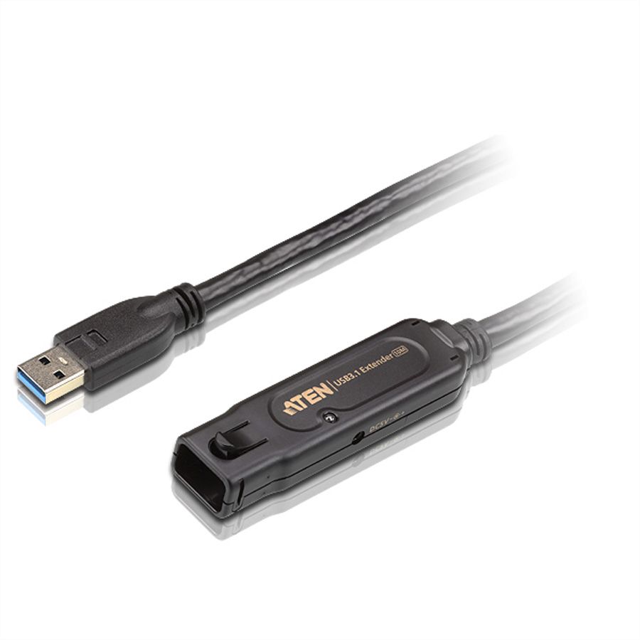 Aten UE3310-AT-G Usb 3.0 Verlengkabel A Male - A Female Rond 10 M Zwart