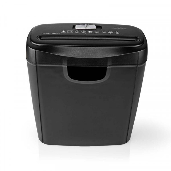 Papierversnipperaar - DIN P-2-veiligheidsniveau - Maximaal 6x A4 - 190W - Zwart