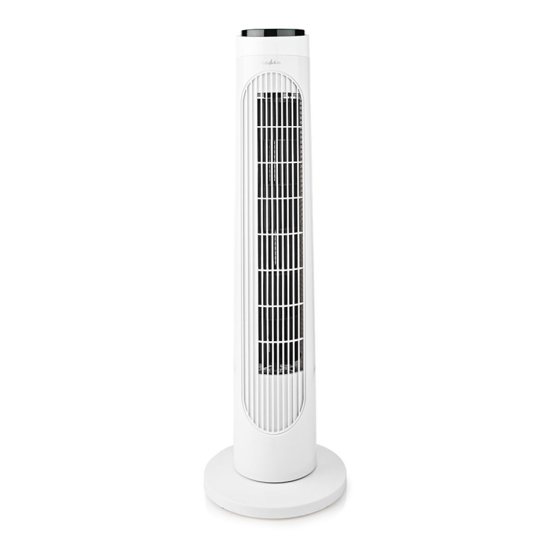 Nedis Torenventilator | Hoogte: 760 mm | 3 Snelheden | Zwenkfunctie | 50 W | Afstandsbediening | Wit / Zwart