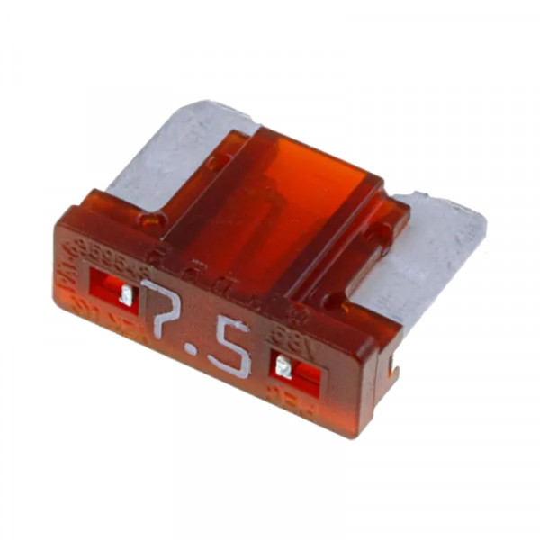 Mini Autozekering - 7,5 Ampere - Bruin - Low profile - 10 stuks