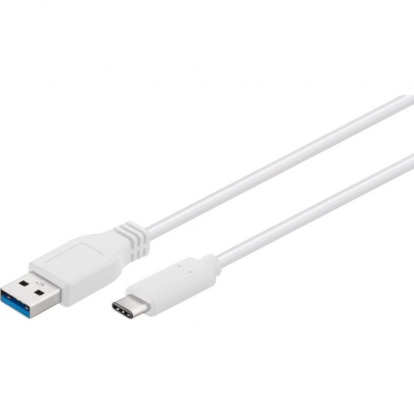 USB A naar USB C kabel 0,2 meter - USB 3.0 Wit