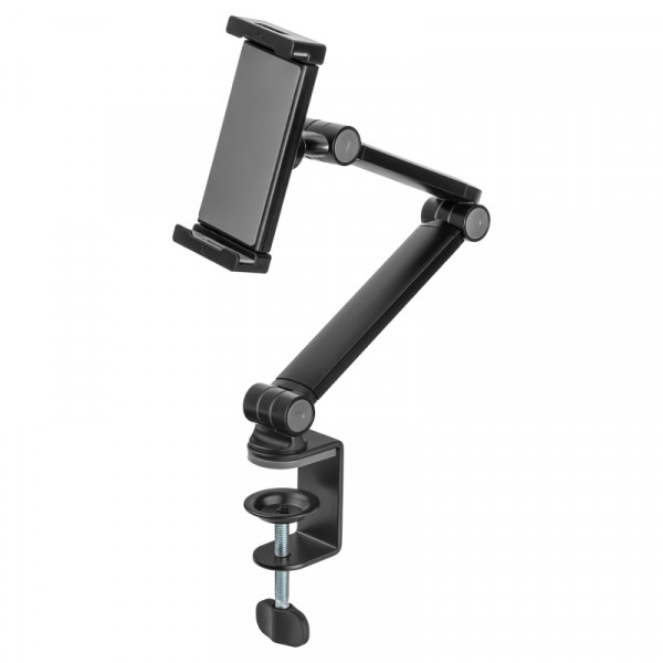 Full motion bureaubeugel voor Smartphones en Tablets - Klemmontage - 4,7 tot 12,9 inch - Tot 1kg