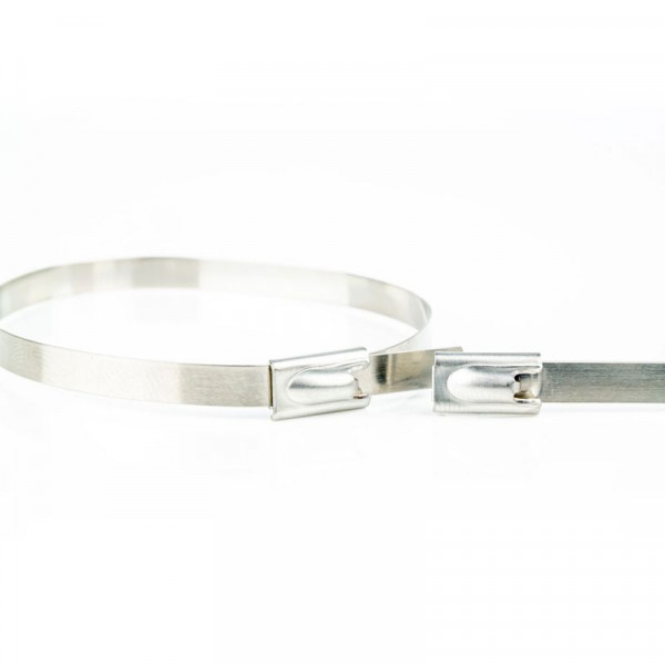 Kabelbinders - 125 x 4,6mm - Trekkracht tot 90kg - 100 stuks - AISI 304 - Ongecoat - RVS